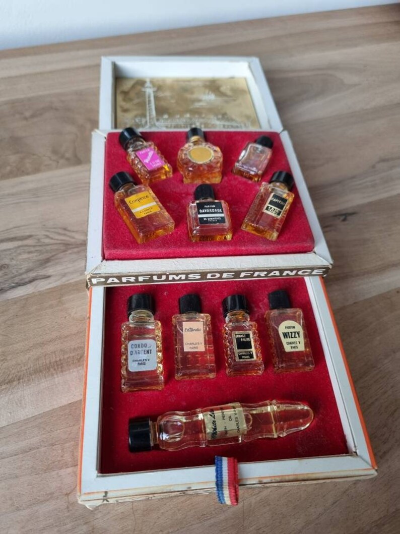 Vintage Miniature French Perfume Set Scent Bottle Collection Etsy