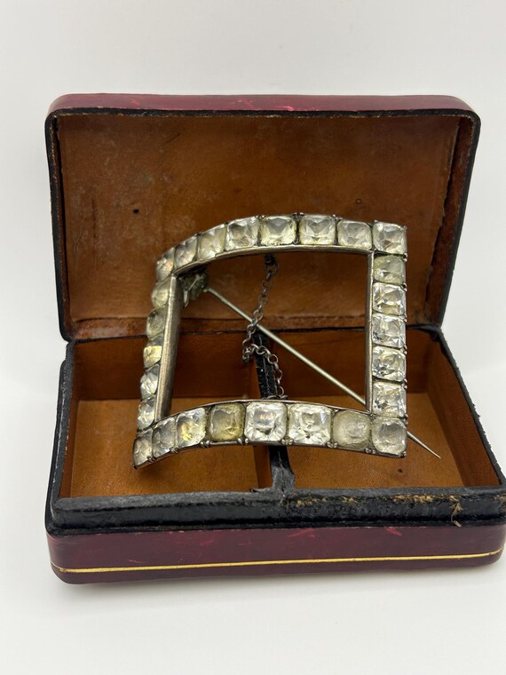 Antique Rectangular Paste Shoe Buckle, Georgian o… - image 20