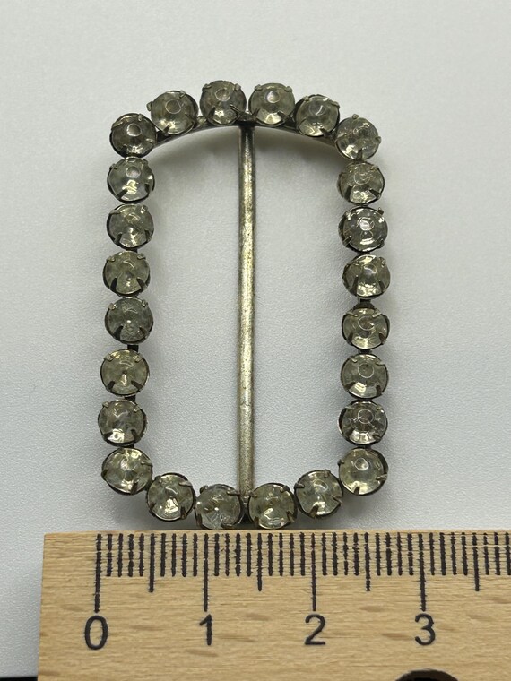 Antique Rectangular Clear Paste Buckle, Georgian … - image 12