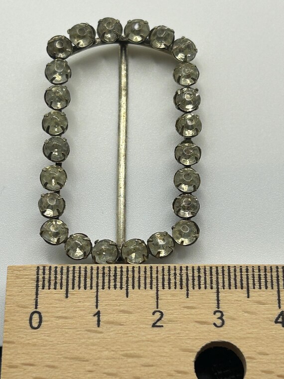 Antique Rectangular Clear Paste Buckle, Georgian … - image 11