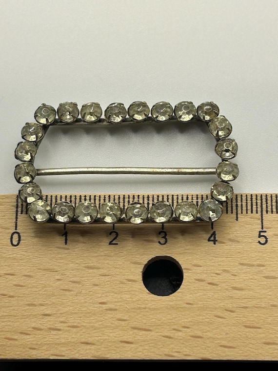 Antique Rectangular Clear Paste Buckle, Georgian … - image 10