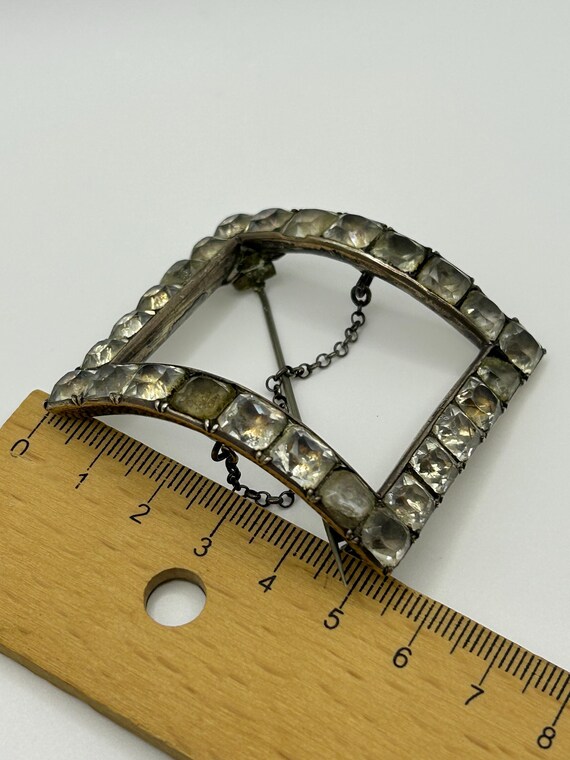 Antique Rectangular Paste Shoe Buckle, Georgian o… - image 18