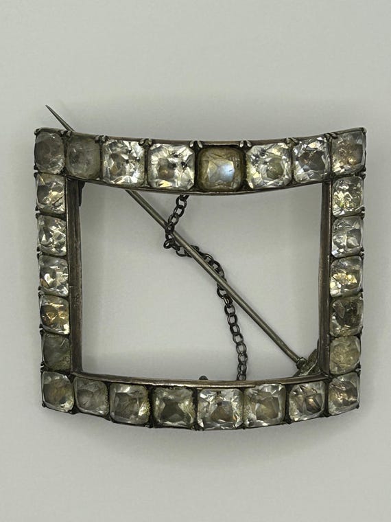 Antique Rectangular Paste Shoe Buckle, Georgian o… - image 19