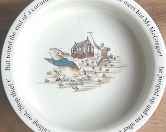Wedgewood Beatrix Potter Vintage Peter Rabbit Bowl 6.5 Inch Fruit