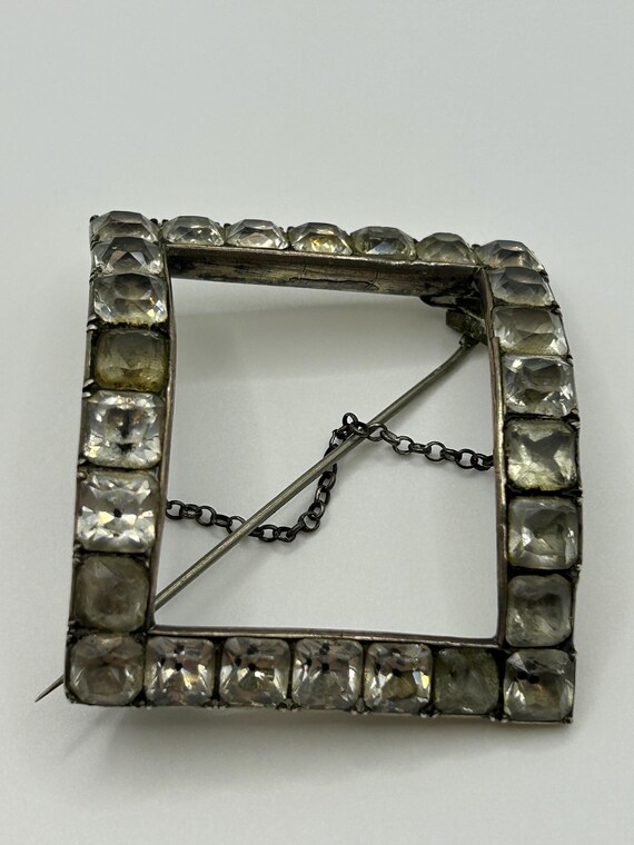 Antique Rectangular Paste Shoe Buckle, Georgian o… - image 2