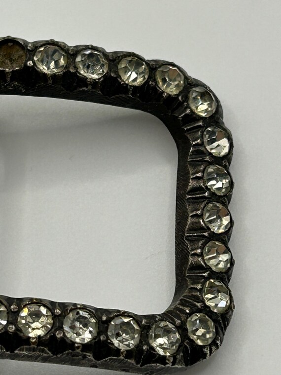 Antique Rectangular Paste Shoe Buckle, Georgian o… - image 7