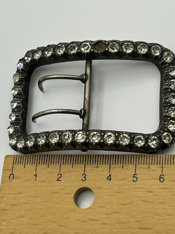 Antique Rectangular Paste Shoe Buckle, Georgian o… - image 15