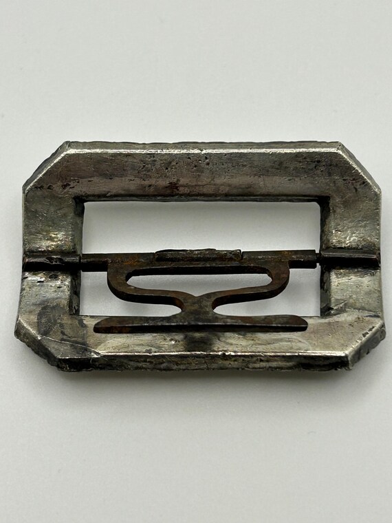 Antique Rectangular Clear Paste Buckle or Brooch,… - image 11