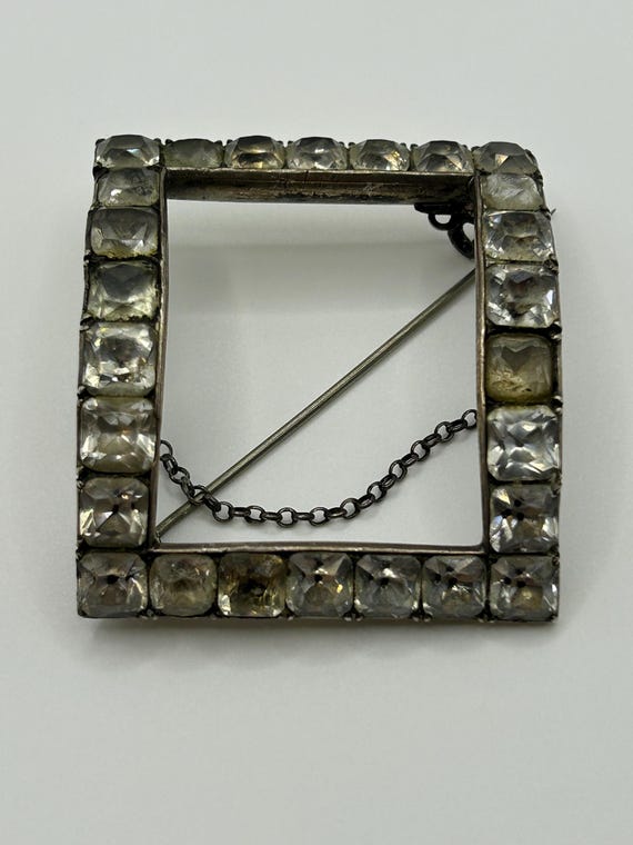 Antique Rectangular Paste Shoe Buckle, Georgian o… - image 15
