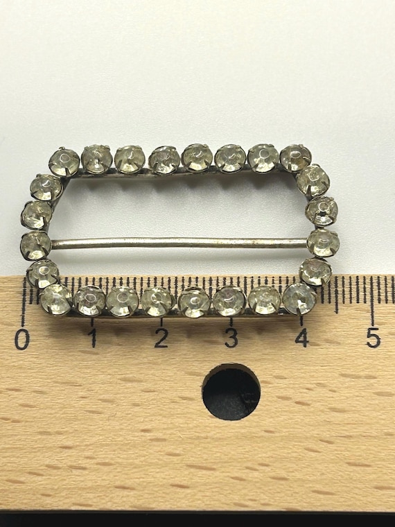 Antique Rectangular Clear Paste Buckle, Georgian … - image 10