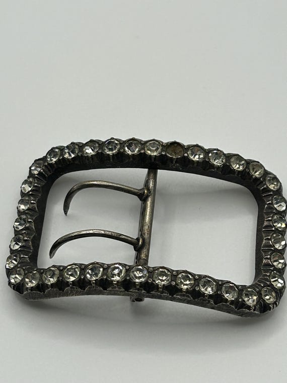 Antique Rectangular Paste Shoe Buckle, Georgian o… - image 2