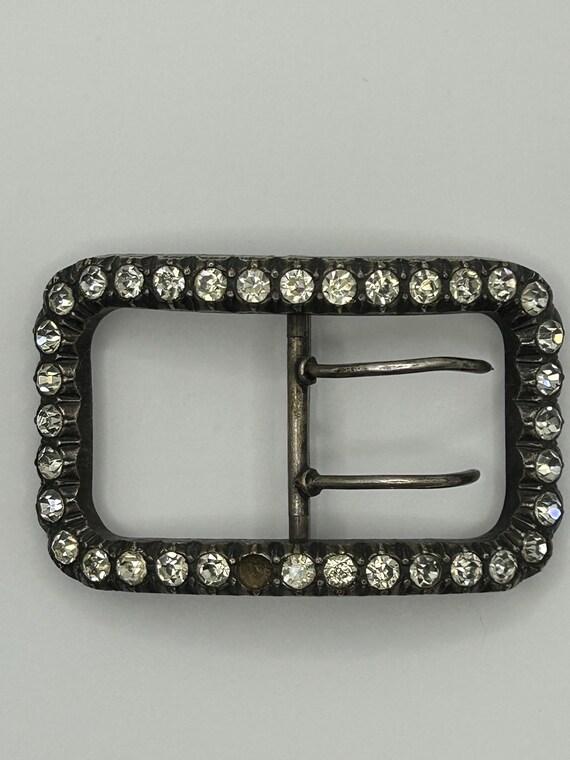 Antique Rectangular Paste Shoe Buckle, Georgian o… - image 3