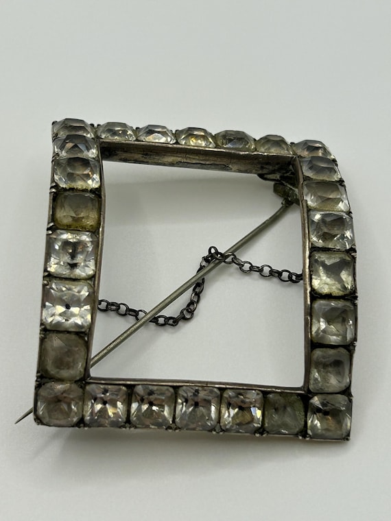 Antique Rectangular Paste Shoe Buckle, Georgian o… - image 17