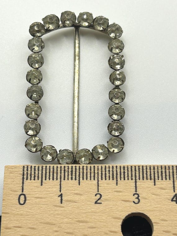 Antique Rectangular Clear Paste Buckle, Georgian … - image 11