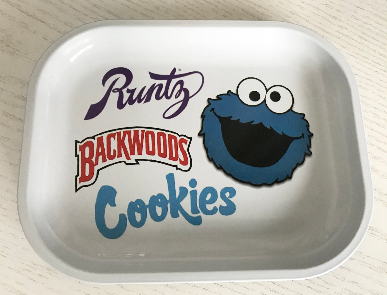 Cookie Monster Weed Rolling Tray Tin Backwoods Cookies Runtz Etsy