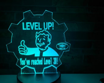 Fallout Birthday Level Up Lamp