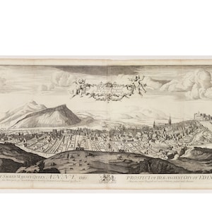 The North Prospect of the City of Edenburgh par John Slezer | Dessin historique d’Édimbourg | Vieilles cartes et dessins de l’Ecosse