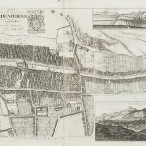 Historische Edinburgh Karte | Schottland alter Stadtplan | Reproduktion Gravur