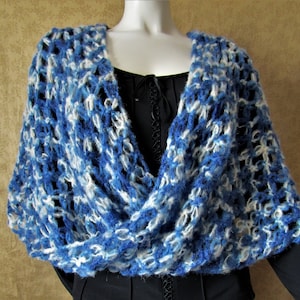 HANDMADE CROCHET SHAWL Mobius Prayer Wrap Bo-ho Hippy Gorgeous