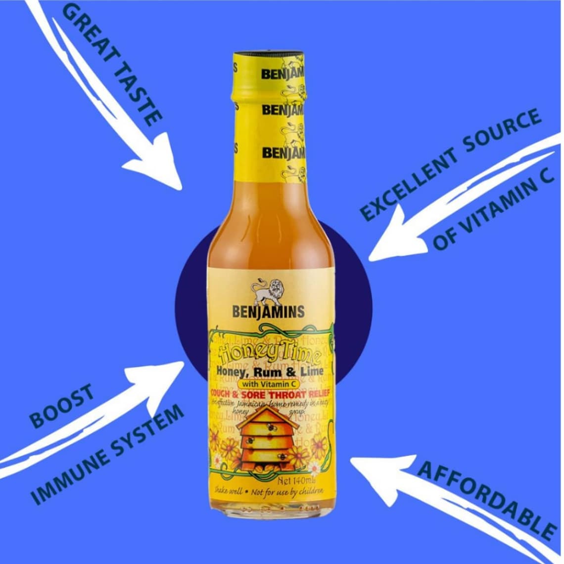 Benjamins Honey Time Cough & Sore Throat Relief Jamaican Etsy