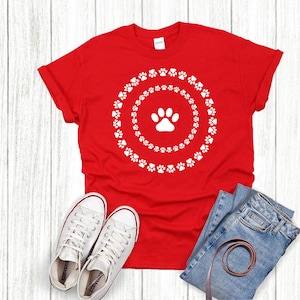 Pawprint Bullseye Unisex Shirt, Target shirt, Summer top, Target employee shirt, Coworker gift, Target work shirt, Dog Lover Shirt