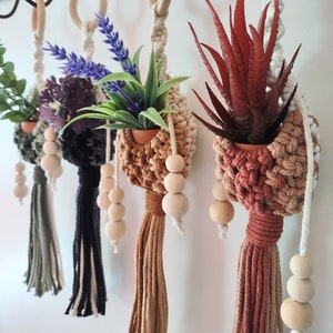 Succulent Plant Pod, Small Indoor Macrame Plant Hanger