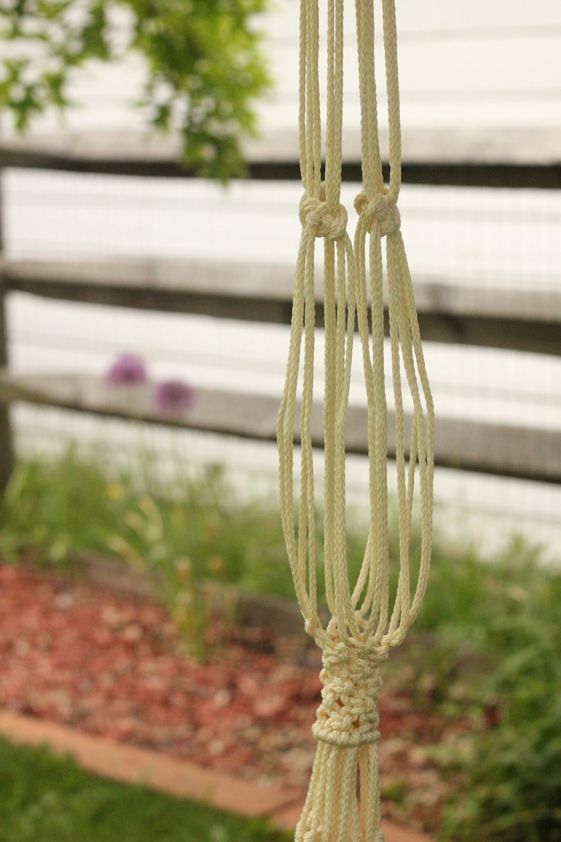 Macrame Bird Bath Sling Bird Feed Hanger Outdoor Large Plant Etsy