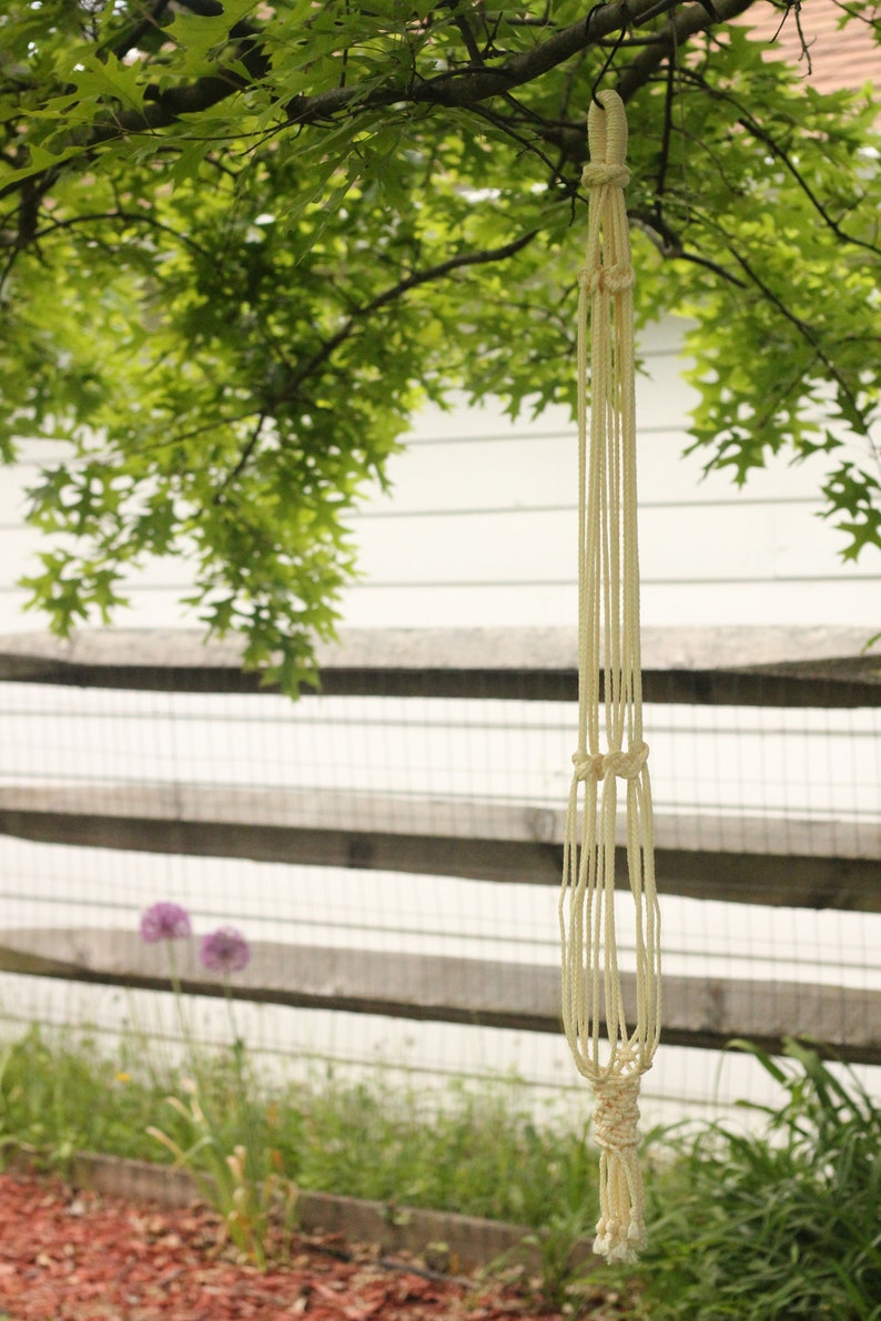 Macrame Bird Bath Sling Bird Feed Hanger Outdoor Large Plant Etsy