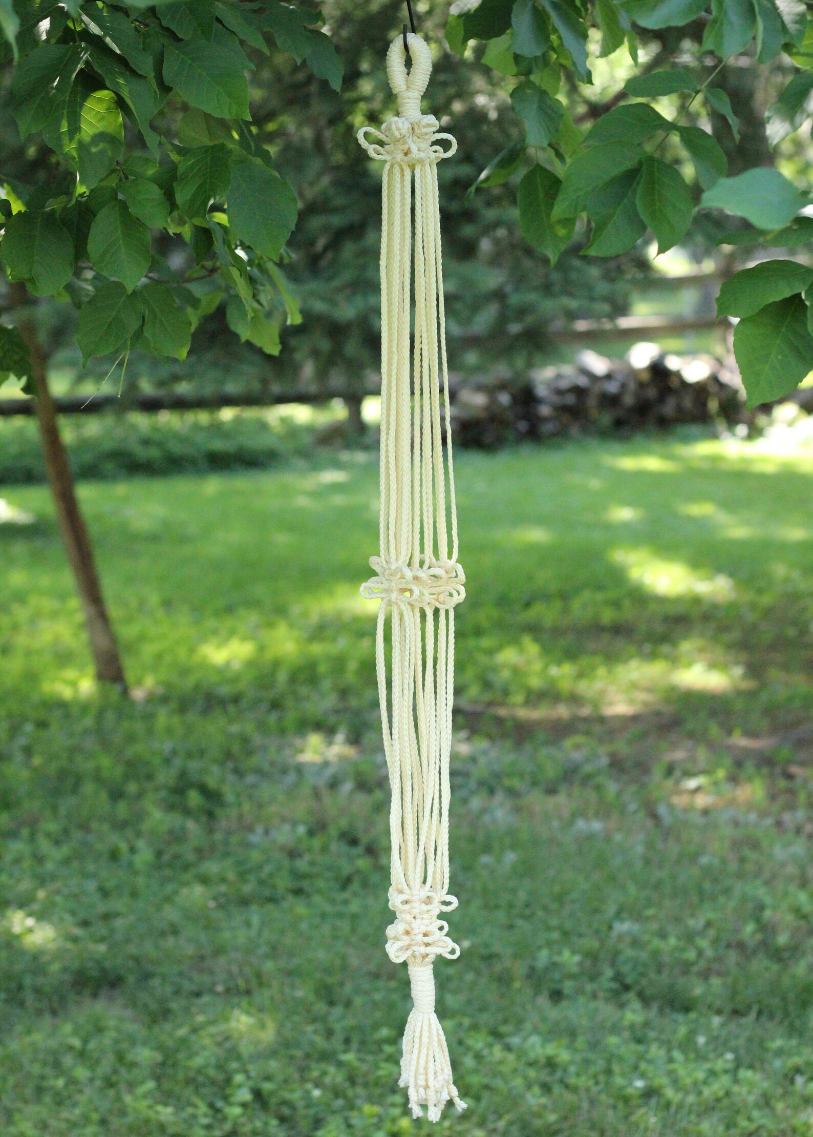 Macrame Bird Bath Sling Bird Feed Hanger Outdoor Large Plant Etsy