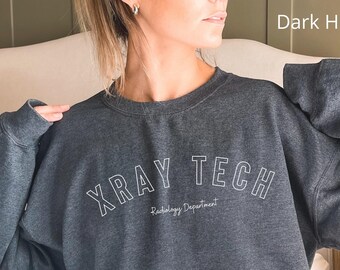 X-ray Tech Radiology Department Crewneck Sweatshirt/xray tee/RAD tech shirt/Gift for Radiographer/xray tech team shirt/Radiology Grad Gift/