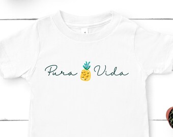 Body para bebé Pura Vida: Camisa de piña de Costa Rica
