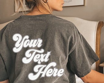 Comfort Colors Custom Shirt/Custom Retro Text T-Shirt comfort colors/Personalized Tshirt/Customizable Matching Shirts/Special Gift For Her