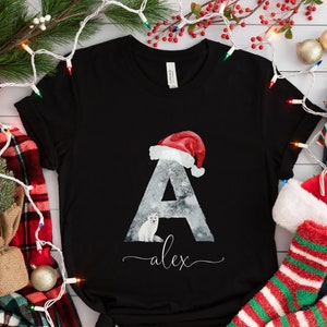 Matching Family Christmas shirts/Family Christmas alphabet T-Shirt/Matching Xmas Santa Tee/Custom Family Christmas Shirt/Family Photoshoot