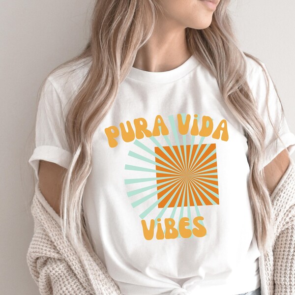 Vintage pura vida blue tee