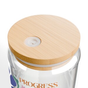Be proud of your progress Inspirational Sipper Glass/it's a good day to have a good day sipper glass/affirmation mug/BOHO retro sipper glass Bild 8