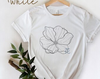 Women's Flower T-shirts Flowers/japanese/botanical Shirt