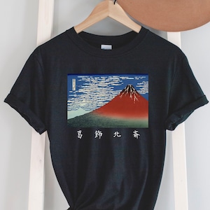 Mt. Fuji T-shirt by Katsushika Hokusai/Japanese art shirt/Hokusai Mt. Fuji shirt/fugaku 36 Kei/Japanese mountain shirt/aesthetic shirt