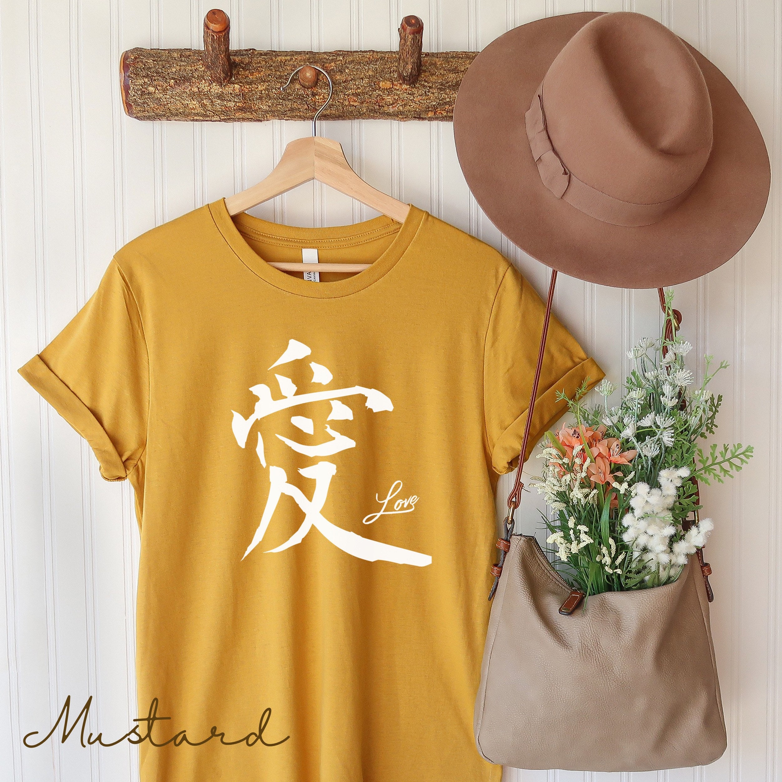 Kanji Love Tshirt Tank Top/japanese Kanji Shirt/gift for Etsy