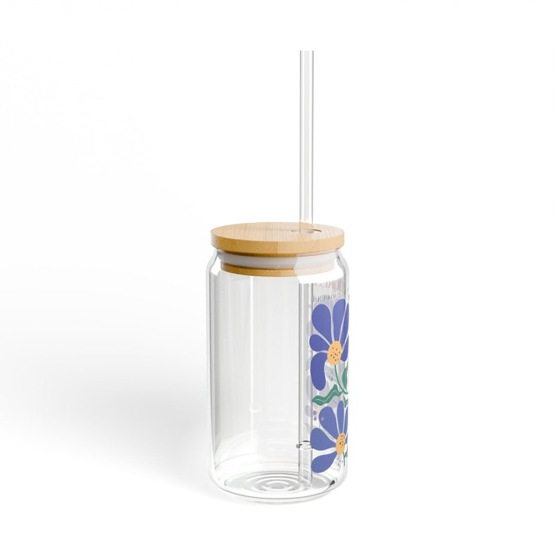 Be proud of your progress Inspirational Sipper Glass/it's a good day to have a good day sipper glass/affirmation mug/BOHO retro sipper glass Bild 9