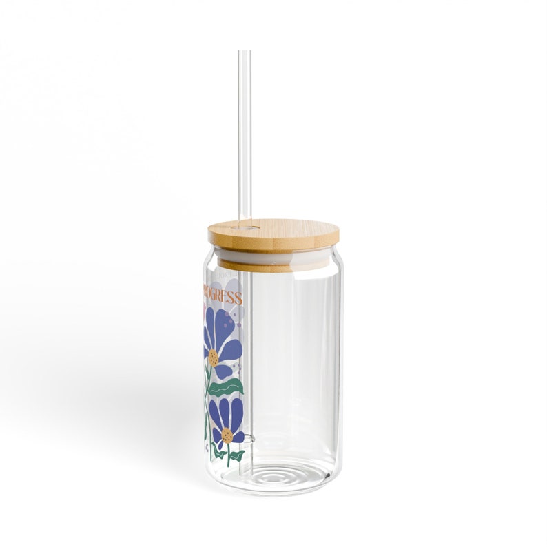 Be proud of your progress Inspirational Sipper Glass/it's a good day to have a good day sipper glass/affirmation mug/BOHO retro sipper glass Bild 10