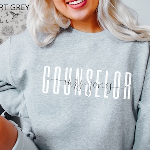 Personalized counselor Crewneck Sweatshirt/counselor shirt/gift for counselor/counselor team matching shirt/counselor gift/custom counselor