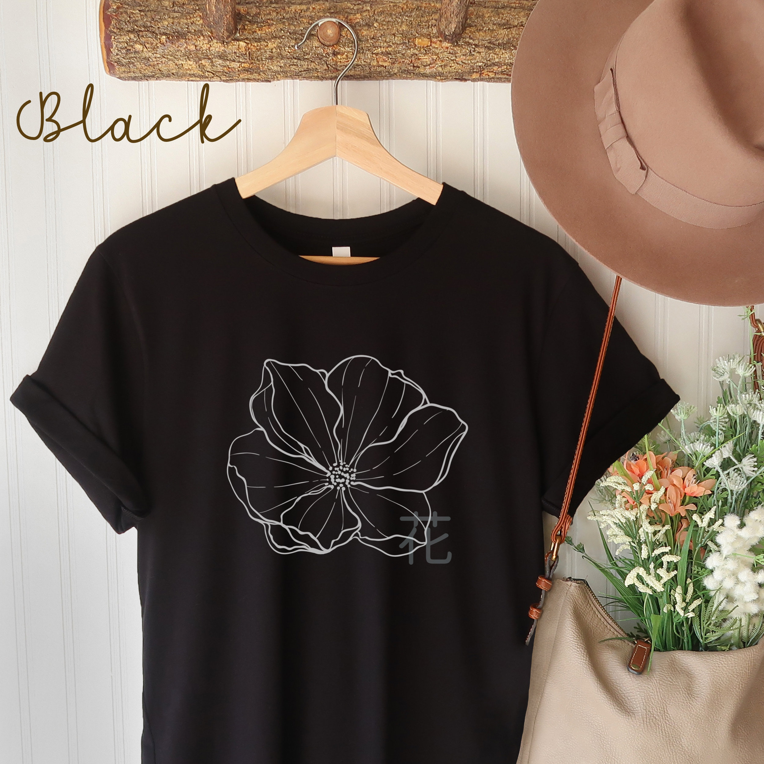 Women's Flower T-shirts Flowers/japanese/botanical Shirt