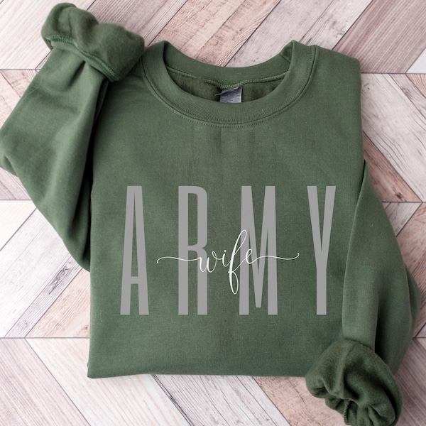 Military wife Crewneck/Miliatry wife sweatshirt/Military wife pullover/Proud military wife gift/gift for military wife/Deployment Gift