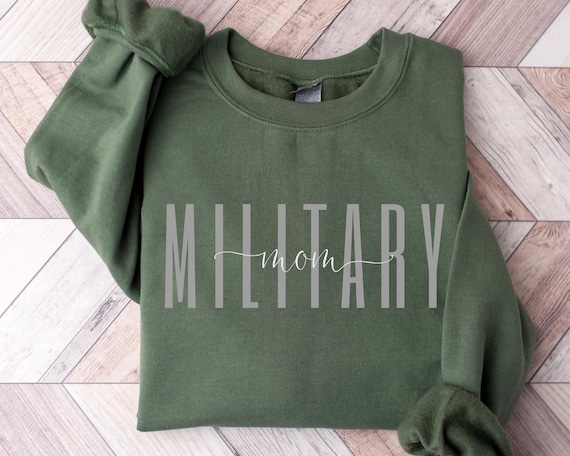 Military mom Crewneck Sweatshirt/mom pullover/Proud military mom gift/gift for mom/Deployment Gift/military Graduation/holiday gift