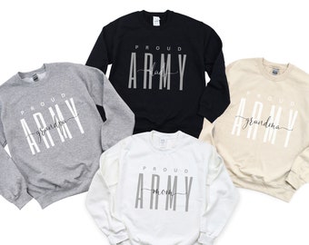 Proud Army Family sweatshirt/Army graduation crewneck/US army graduation shirt/matching family shirt/proud military family shirt/group shirt