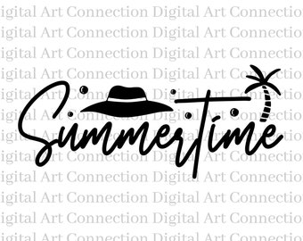 Summertime SVG, Summer Vibes Cut File (Digital Download)