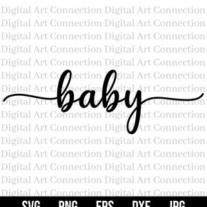 Bébé SVG, SVG de mot bébé, bébé mot élégant texte svg, svg de texte, texte stylisé svg, svg de mot, un mot svg, fichier de coupe Cricut