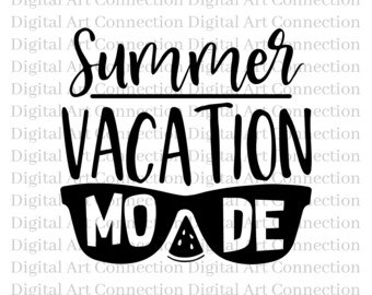 Summer Vacation Mode SVG, Cricut Cut File (Digital Download)