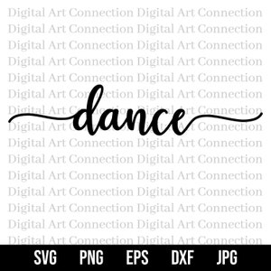 Tanz SVG, Stilvoller Worttext, Cricut Schnitt Datei (Digitaler Download)