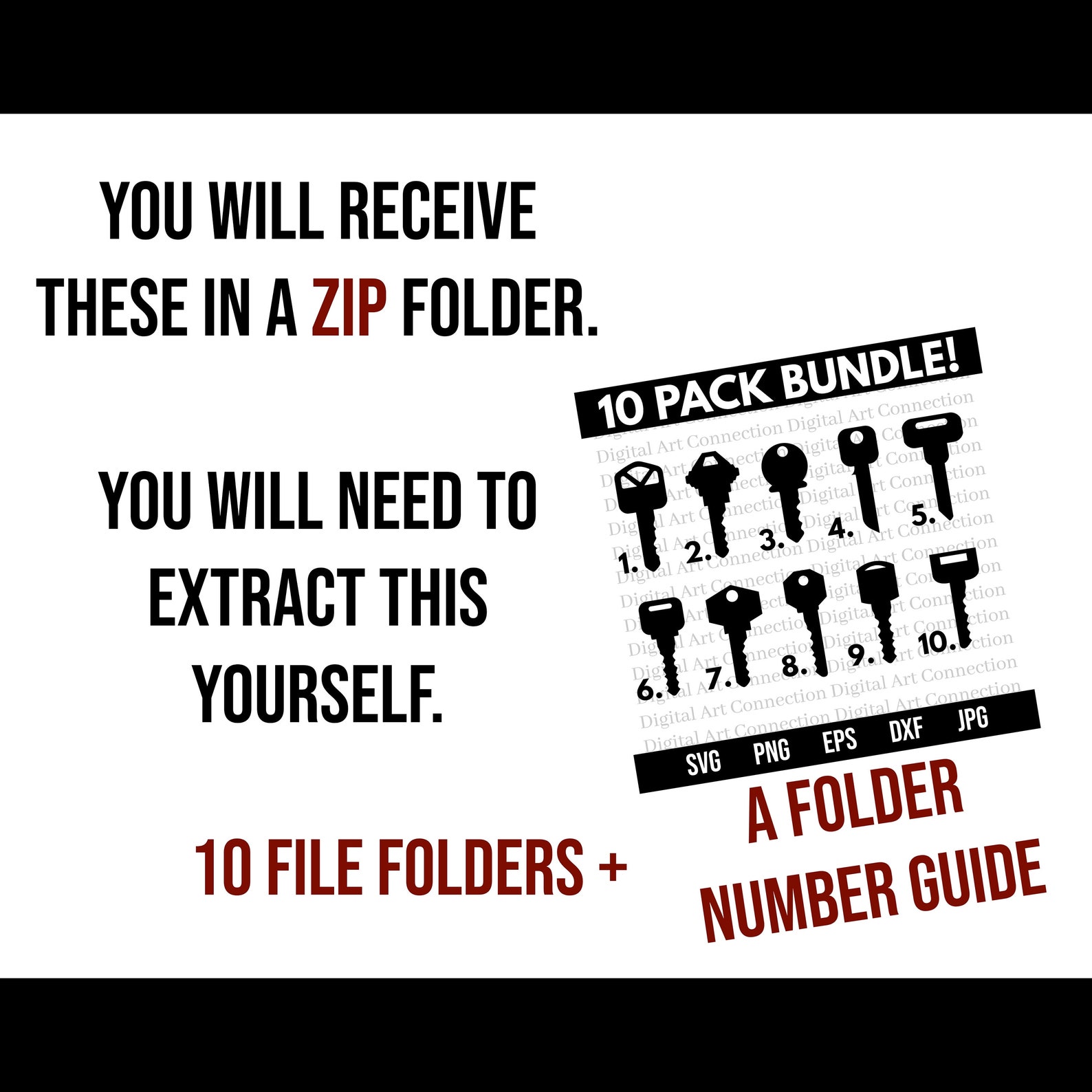 10 Pack Key SVG Bundle Keys SVG Bundle Key Bundle Svg Keys Etsy